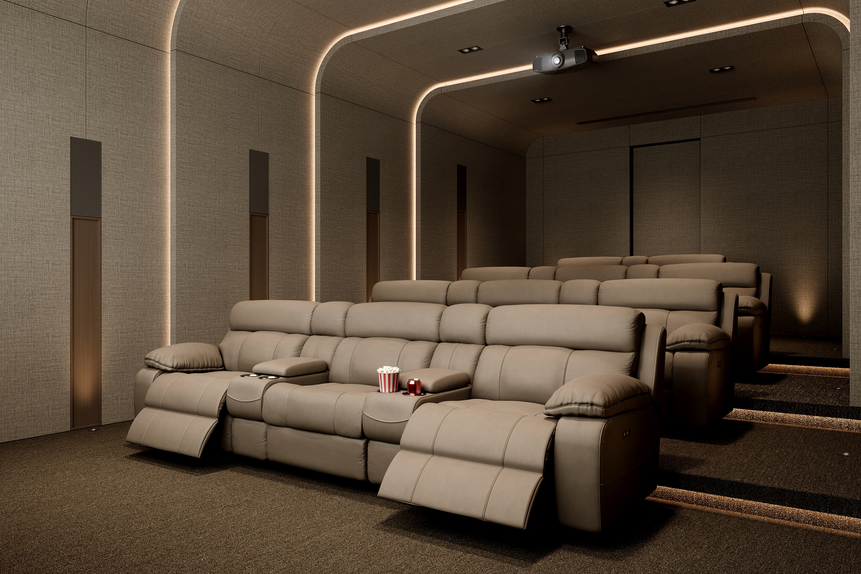 Home theatre installation for luxury villa Noida
