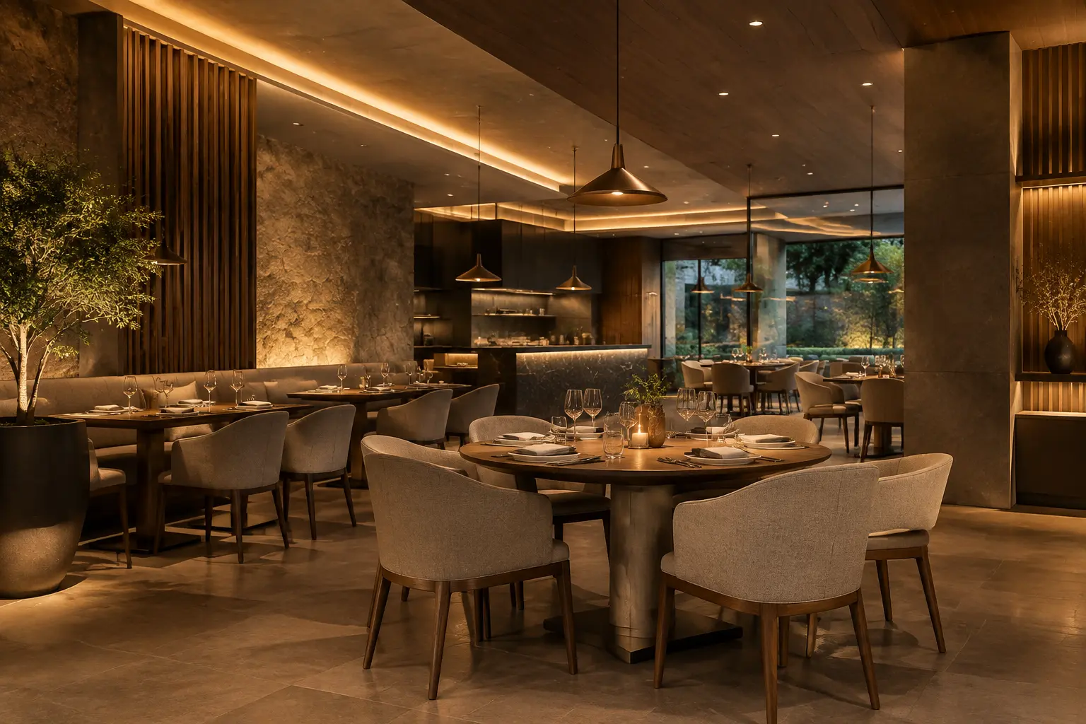 Modern Restaurant Lighting Design Ideas